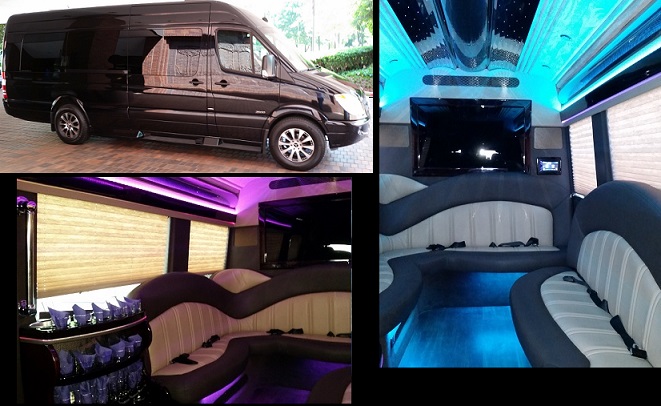 14 Seater Mercedes Benz Sprinter Limo Bus Rental Atlanta